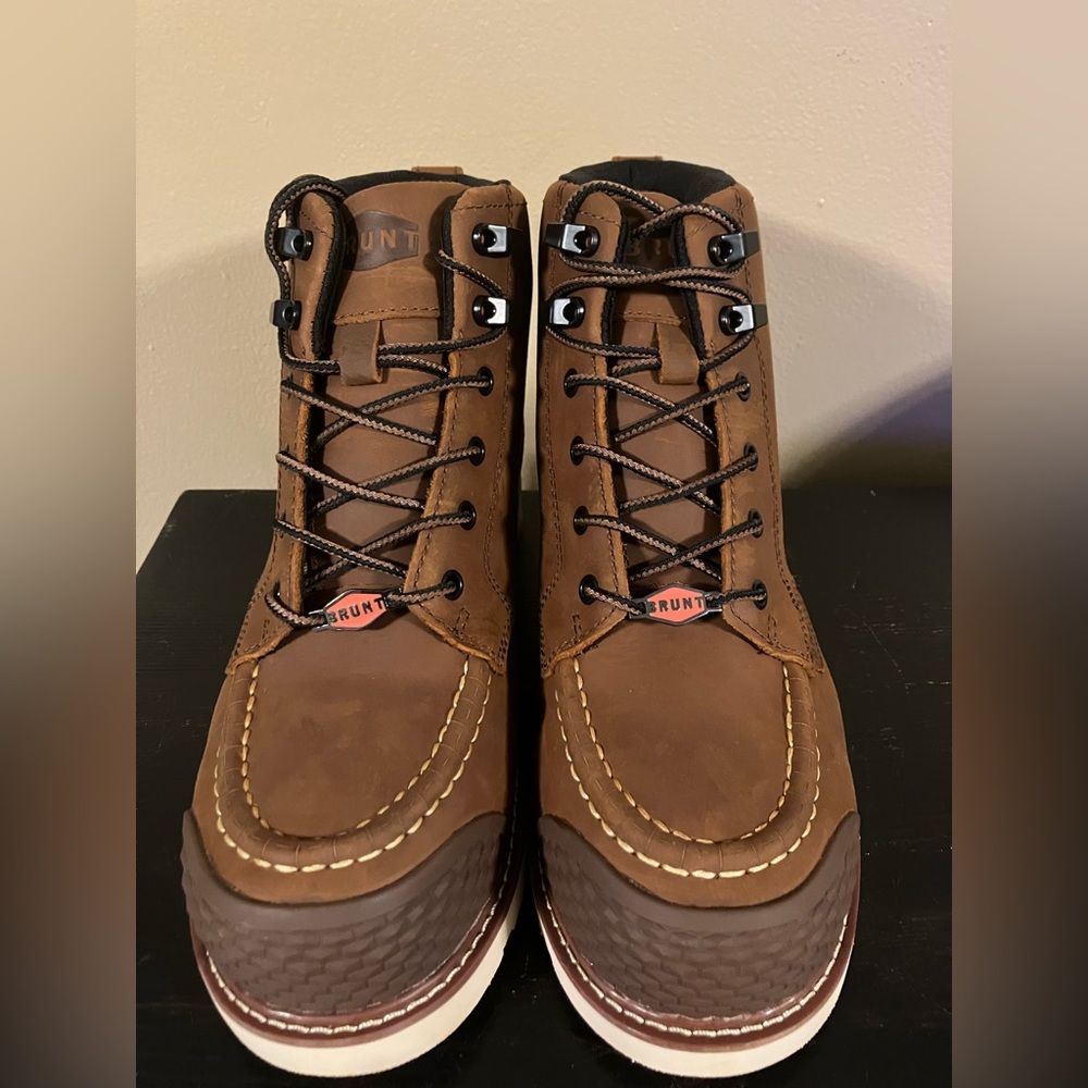 Marin BRUNT Toe (Comp Toe) Brown - Waterproof Reinforced Wedge Work Boot Size 9